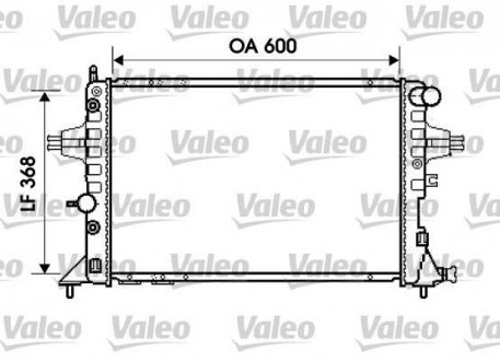 Фото автозапчасти радиатор основной OPEL ASTRA G, ZAFIRA A 2.0/2.0D/2.2D 02.98-10.05 Valeo 734388