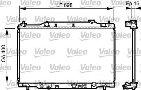 Фото автозапчасти радиатор двигателя HONDA STREAM 2.0 05.01-09.06 Valeo 734478