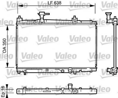 Фото автозапчасти радиатор основной TOYOTA YARIS, YARIS VERSO 1.4D 09.00-09.05 Valeo 734842