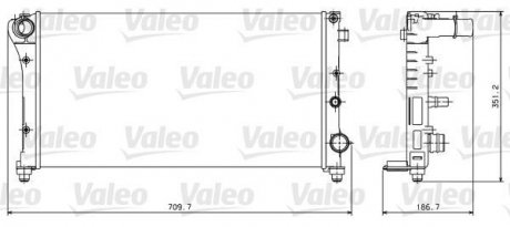 Радіатор основний FIAT PANDA 1.1-1.4CNG 09.03- Valeo 734924