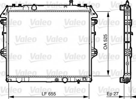 Фото автозапчастини радіатор двигуна TOYOTA HILUX VII 2.5D/3.0D 11.04-05.15 Valeo 735442