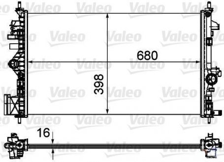 Фото автозапчасти радиатор основной OPEL INSIGNIA A 1.6/1.8 07.08-03.17 Valeo 735485