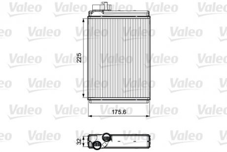 Радиатор печки (175,6x225x32) AUDI A4, A4 ALLROAD, A5, Q5 1.8-4.2 06.07-05.17 Valeo 811507 (фото 1)