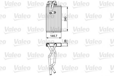 Радиатор печки Mitsubishi Outlander 06-12 Valeo 811525 (фото 1)
