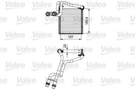 Радиатор печки Volkswagen Golf/Jetta 09- Valeo 811536 (фото 1)