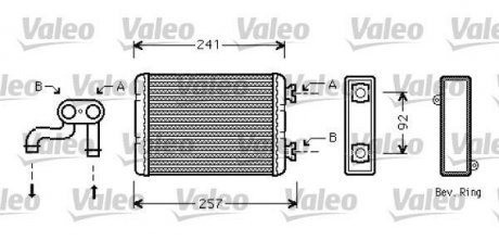 Радиатор печки (205x145x32) BMW 3 (E36) 1.6-2.5 03.94-05.01 Valeo 812360 (фото 1)