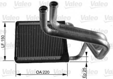 Радиатор печки (285x215) Hyundai I30; KIA CEE'D, PRO CEE'D 1.4-2.0D 12.06-12.15 Valeo 812430