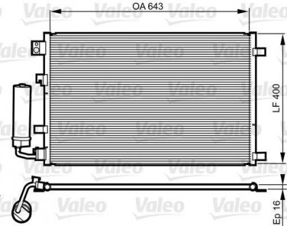 Фото автозапчасти радиатор кондиционера (с сушилкой) NISSAN QASHQAI I 2.0 02.07-12.13 Valeo 814008