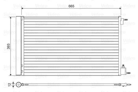 Фото автозапчастини радіатор кондиціонера OPEL INSIGNIA A, INSIGNIA A COUNTRY; SAAB 9-5 1.6-2.8 07.08-03.17 Valeo 814042