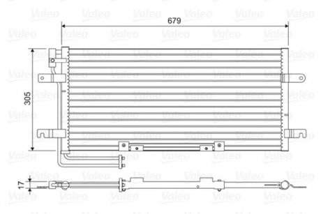 Радиатор кондиционера Volkswagen TRANSPORTER IV 1.9D-2.8 07.90-06.03 Valeo 814079