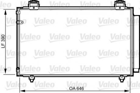 Фото автозапчасти радиатор кондиционера (с сушилкой) TOYOTA AVENSIS 1.6/1.8 03.03-11.08 Valeo 814208 (фото 1)