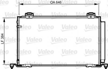 Фото автозапчастини радіатор кондиціонера TOYOTA AVENSIS 2.0/2.4 03.03-11.08 Valeo 814209