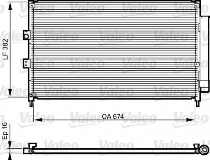 Радиатор кондиционера (с сушилкой) HONDA CIVIC VIII 1.3H/1.4 09.05- Valeo 814217
