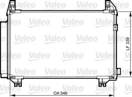 Фото автозапчасти радиатор кондиционера (с сушилкой) TOYOTA YARIS 1.4D 08.05-12.12 Valeo 814224