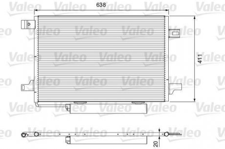 Радиатор кондиционера Mercedes A-class (W169)/B-class (W245) 1.5-2.0LPG 04-12 (с осушителем) Valeo 814249 (фото 1)