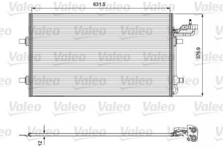 Радіатор кондиціонера VOLVO C30, C70 II, S40 II, V50 1.6-2.5 12.03-12.12 Valeo 814323 (фото 1)