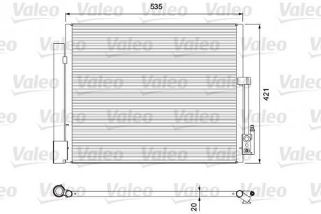 Радиатор кондиционера OPEL MERIVA B 1.3D-1.7D 06.10-03.17 Valeo 814382