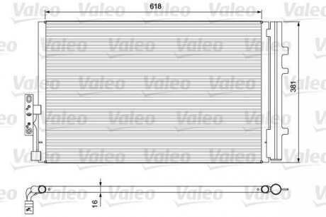 Радиатор кондиционера (с осушителем) BMW X3(E83), X3(F25), X4(F26) 2.0-3.0D 09.07-03.18 Valeo 814386