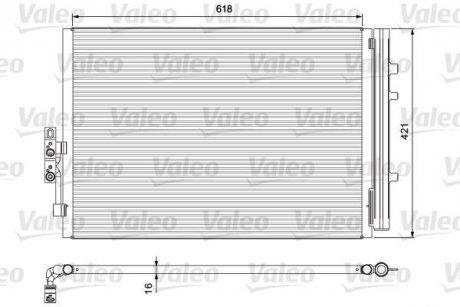 Радіатор кондиціонера BMW X3 (F25) 3.0 01.11-10.12 Valeo 814387 (фото 1)