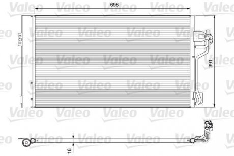 Радіатор кондиціонера Mercedes Vito (W639) 2.2CDI 03-08 Valeo 814391