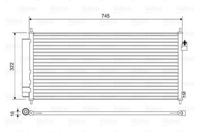 Радиатор кондиционера (с сушилкой) HONDA JAZZ III 1.2/1.3 07.08- Valeo 814413
