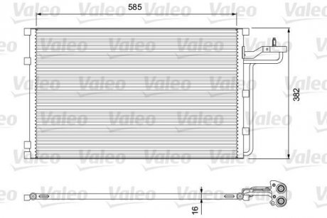 Радиатор кондиционера VOLVO C30, C70 II, S40 II, V50 2.0D-2.5 01.04-06.13 Valeo 814416 (фото 1)
