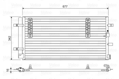Радиатор кондиционера (с осушителем) AUDI A4, A4 ALLROAD, A5, Q5 1.8-4.2 06.07-05.17 Valeo 814419 (фото 1)