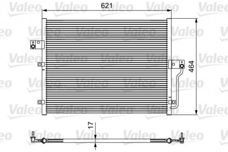 Радиатор кондиционера SsangYong Actyon 2.0/2.3 05- Valeo 814441