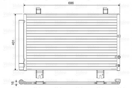 Радиатор кондиционера (с сушилкой) LEXUS GS 3.5H 01.12- Valeo 814460