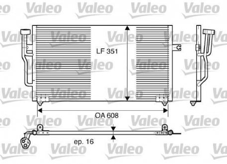 Радиатор кондиционера VOLVO S40 I, V40 1.6-2.0 07.95-06.04 Valeo 817559