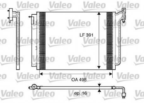 Радиатор кондиционера (с осушителем) BMW X5 (E53) 3.0-4.8 01.00-10.06 Valeo 817575