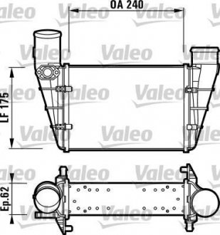 Інтеркулер AUDI A4, A6; Volkswagen PASSAT 1.8-2.8 01.95-01.05 Valeo 817625