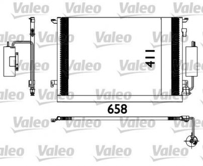 Радіатор кондиціонера (із сушаркою) OPEL SIGNUM, VECTRA C, VECTRA C GTS 2.0D/2.2D 04.02-06.08 Valeo 817648