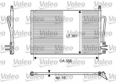 Радиатор кондиционера FORD FIESTA V, FUSION 1.25-2.0 11.01-12.12 Valeo 817664