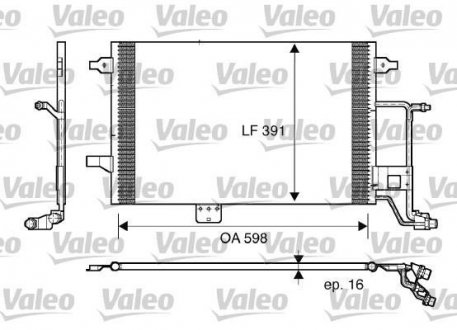 Фото автозапчастини радіатор кондиціонера AUDI A6 2.5D 07.97-01.05 Valeo 817665