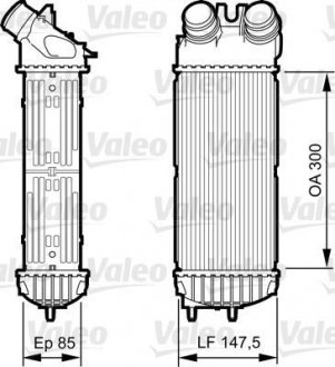 Фото автозапчастини інтеркулер CITROEN BERLINGO, XSARA PICASSO; PEUGEOT PARTNER, PARTNERSPACE 1.6D 05.04-12.15 Valeo 817706