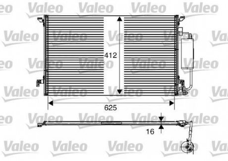 Радиатор кондиционера (с сушилкой) CADILLAC BLS; SAAB 9-3 2.0/2.0ALK/2.8 09.02- Valeo 817711