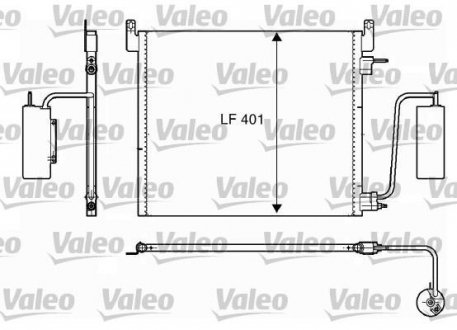 Радиатор кондиционера (с сушилкой) OPEL SIGNUM, VECTRA C, VECTRA C GTS 3.0D 02.03-12.08 Valeo 817853 (фото 1)