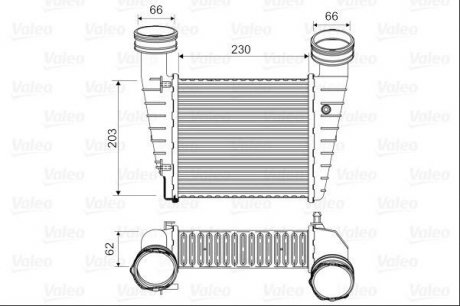 Фото автозапчасти интеркулер SKODA SUPERB I; Volkswagen PASSAT B5, PASSAT B5.5 1.9D/2.0D 02.00-03.08 Valeo 817938