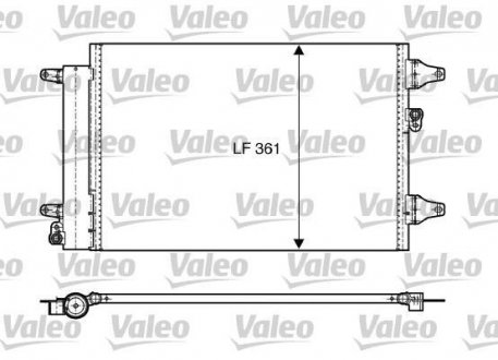 Радіатор кондиціонера (із сушаркою) FORD GALAXY; SEAT ALHAMBRA; Volkswagen SHARAN 1.8-2.8 03.95-03.10 Valeo 818004