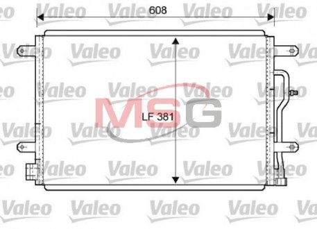 Радиатор кондиционера Audi A4 B6, A4 B7; SEAT EXEO, EXEO ST 1.6-4.2 03.03-05.13 Valeo 818190