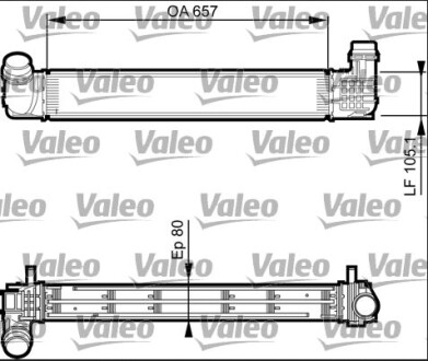 Фото автозапчасти интеркулер RENAULT FLUENCE, MEGANE, MEGANE III 1.6D 04.11- Valeo 818270