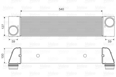 Фото автозапчасти интеркулер BMW 7 (E65, E66, E67); LAND ROVER RANGE ROVER III 3.0D 03.02-08.12 Valeo 818357