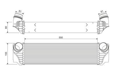 Радіатор інтеркулера BMW 5 (F10) 3.5i/ 7 (F01/F02/F03/F04) 4.0i 10-17 Valeo 818367