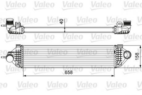 Фото автозапчастини інтеркулер FORD C-MAX II, FOCUS III, GALAXY, GRAND C-MAX, KUGA II, MONDEO IV, TOURNEO CONNECT V408, TRANSIT CONNECT V408 1.6/1.6ALK/1.6LPG 03.10- Valeo 818600