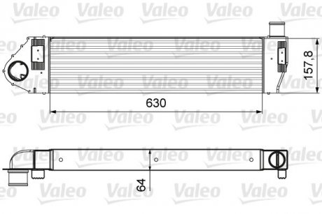 Фото автозапчастини інтеркулер RENAULT GRAND SCENIC II, MEGANE II, SCENIC II 1.9D/2.0D 11.02- Valeo 818621