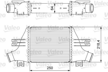 Фото автозапчастини інтеркулер CITROEN C4 AIRCROSS; MITSUBISHI ASX; PEUGEOT 4008 1.6D/1.8D/2.2D 06.10- Valeo 818638