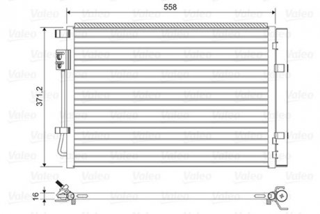 Теплообмінник кондиціонера (з осушувачем) HYUNDAI I20 ACTIVE, I20 II 1.2/1.4 11.14- Valeo 822597