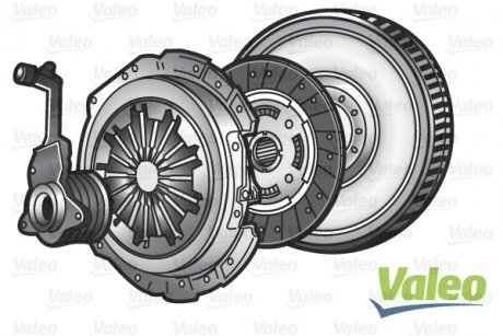 Демпфер + комплект зчеплення Volkswagen Caddy III 1.9TDI/2.0TDI 07- (d=240mm/z=23) (це заміна 845153) Valeo 845253