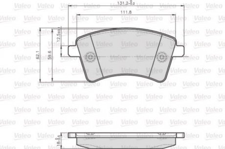 Фото автозапчасти колодки гальмівні RENAULT P. KANGOO 08- Valeo 872693